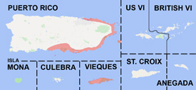Range map of Sphaerodactylus townsendi